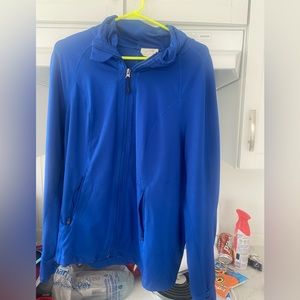 Blue workout jacket